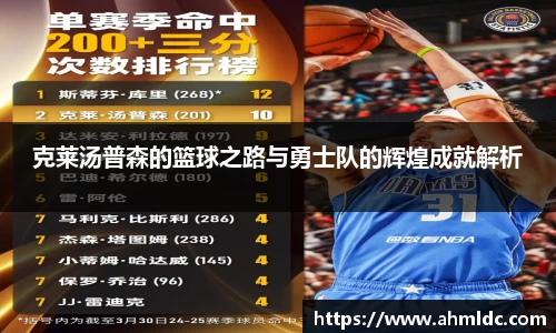 克莱汤普森的篮球之路与勇士队的辉煌成就解析